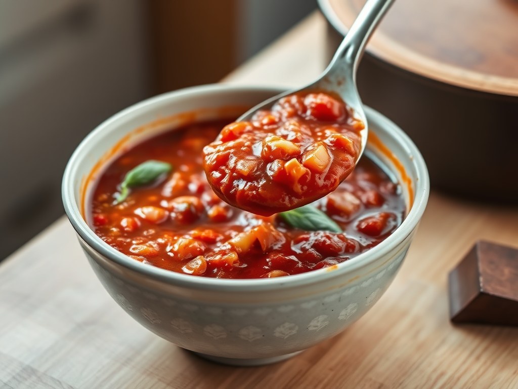 Basis tomatensaus, AI-gegenereerde illustratie