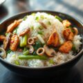 Basmati-rijst met wokgroenten