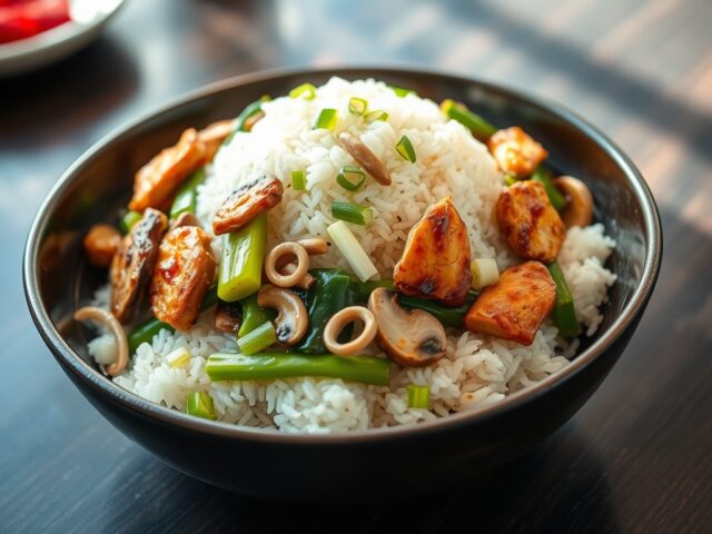 Basmati-rijst met wokgroenten