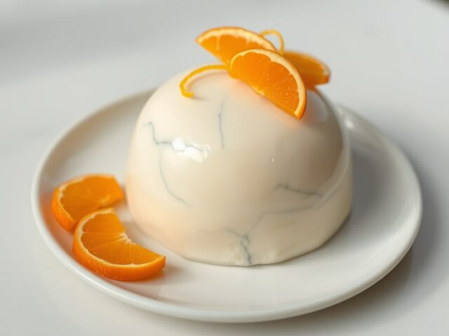 Bavarois van Pas de Bleu met Mandarine Napoléon