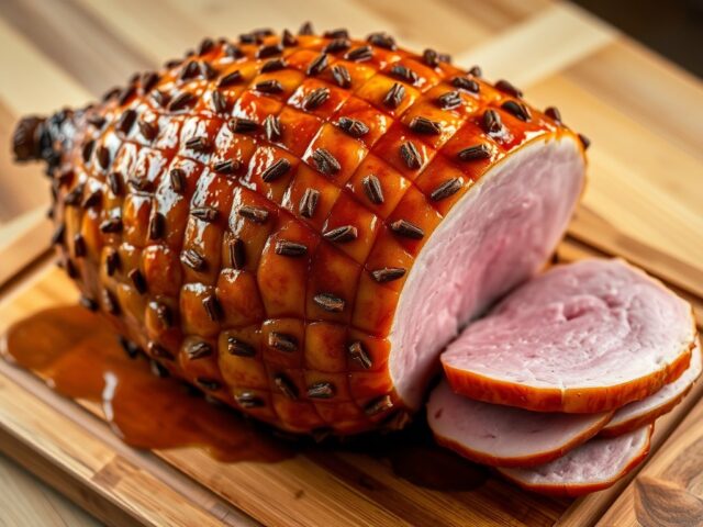 Beenham met honing-mosterdglazuur uit de slowcooker