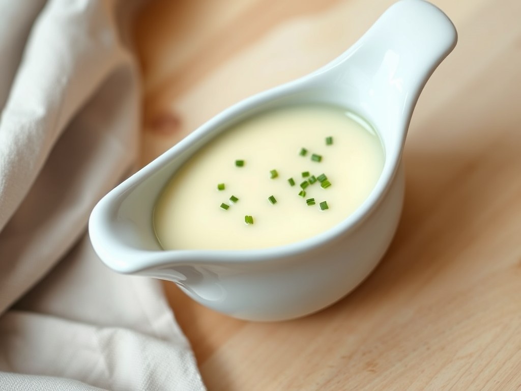 Beurre Blanc Nantaise (Sauce Nantaise), AI-gegenereerde illustratie