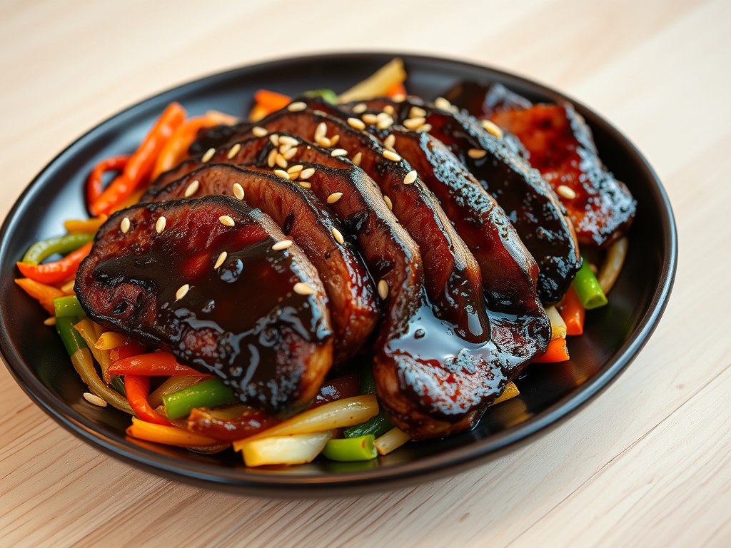 Biefstuk Teriyaki, AI-gegenereerde illustratie
