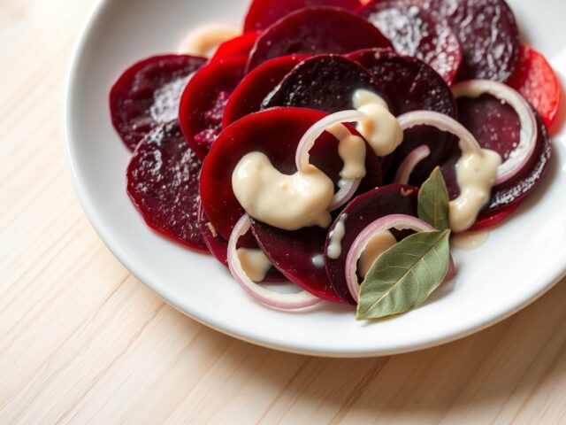 Bietensalade met mierikswortel (zie opm)