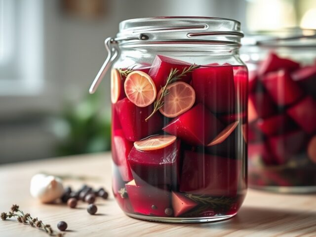 Bietjes Inmaken met Appelazijn of Ciderazijn (Pickles)