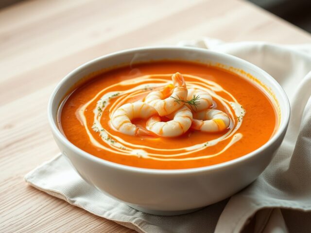 Bisque van garnalen met rouille