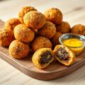 Bitterballen met een vulling van brabantse bloedworst