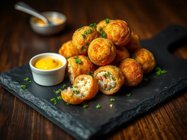 Bitterballetjes van gerookte zalmforel