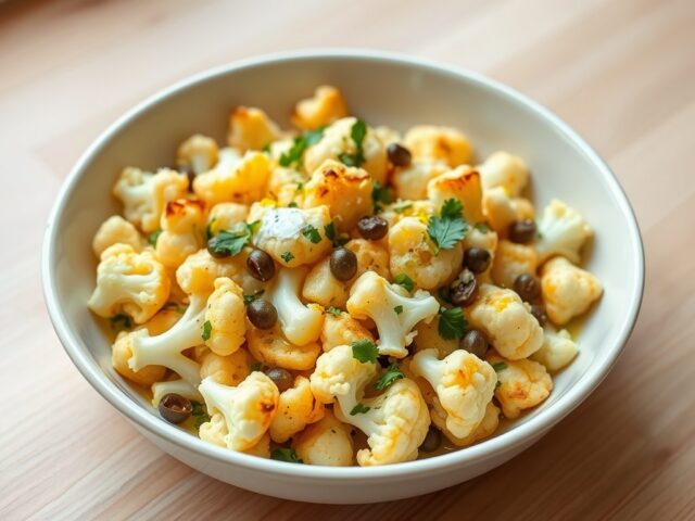 Bloemkool als lauwwarme salade