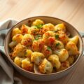 Bloemkool en schaaldieren uit de oven