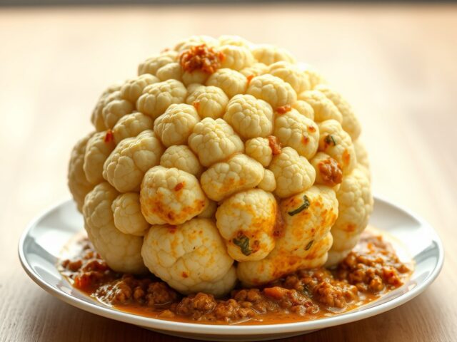 Bloemkool met gehaktsaus