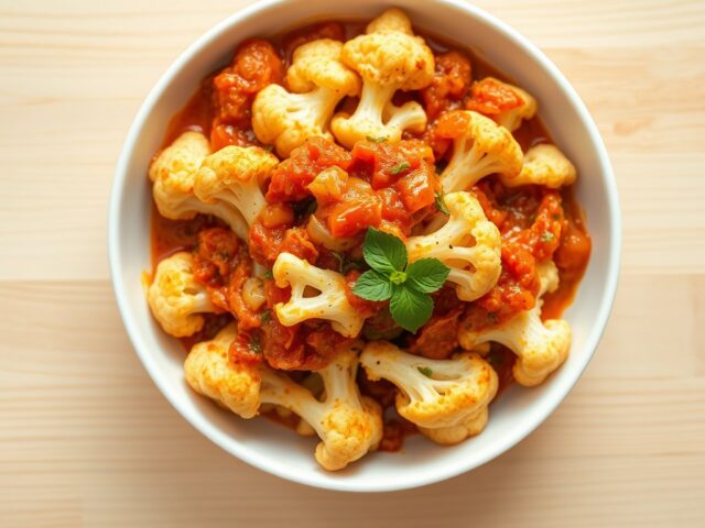 Bloemkool met italiaanse tomatensaus