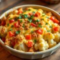 Bloemkool met kaas en paprika