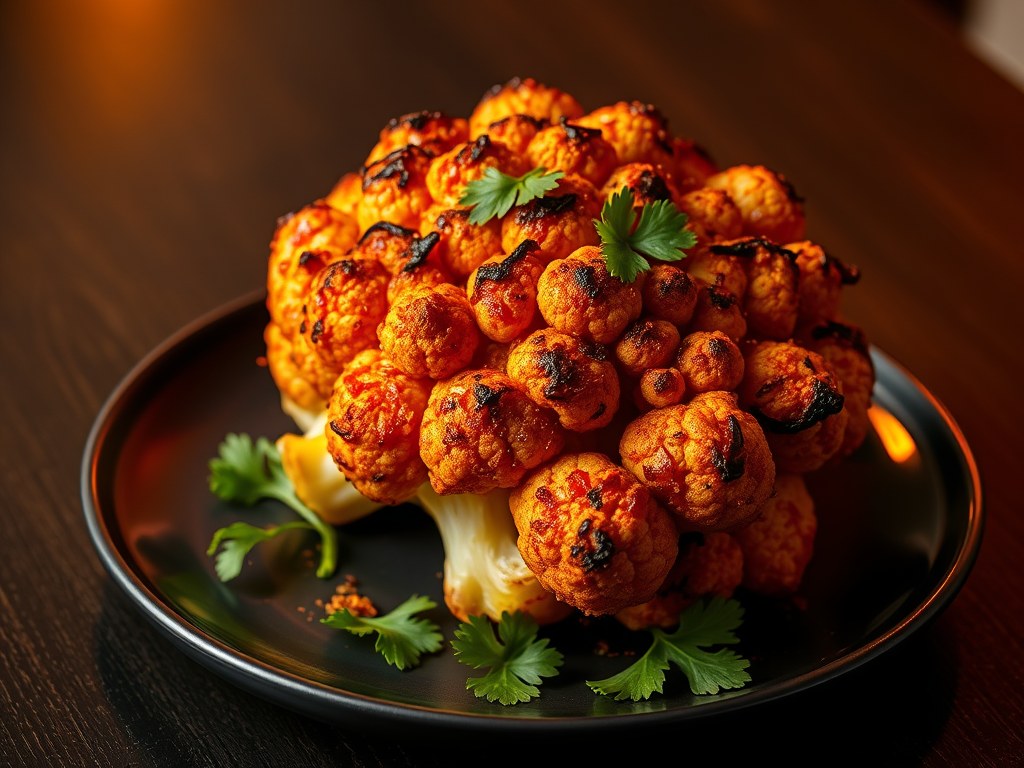 Bloemkool Tandoori, AI-gegenereerde illustratie
