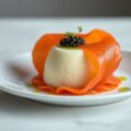 Bloemkoolbavarois in zalm met Sevruga kaviaar