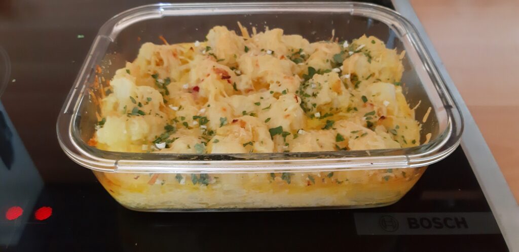 Bloemkoolgratin met kaas en ei