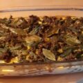 Bobotie met mangochutney en abrikozenjam