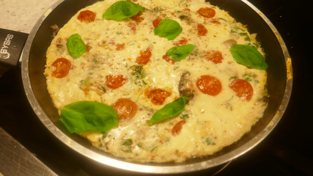 Boerenomelet met een volkoren broodje