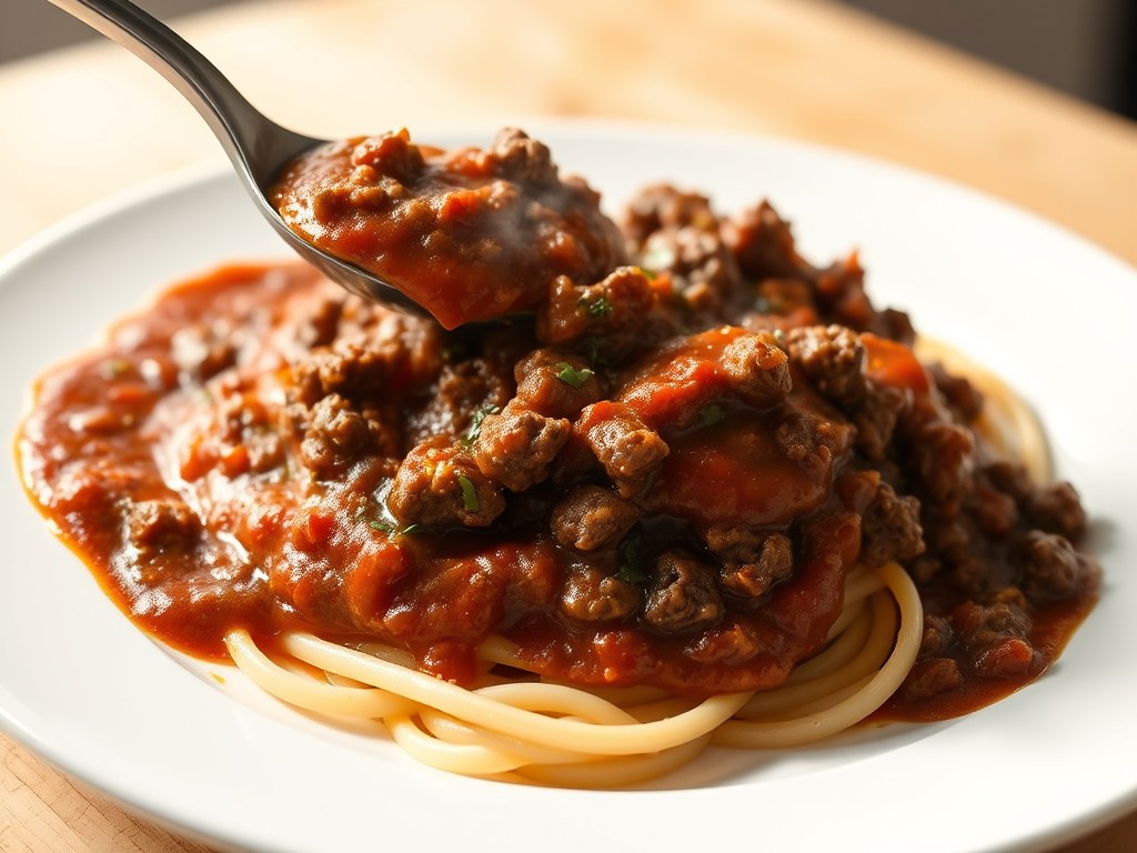 Bolognaisesaus (Slowcooker), AI-gegenereerde illustratie