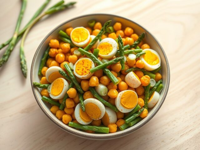 Bombay salade met mini-asperges