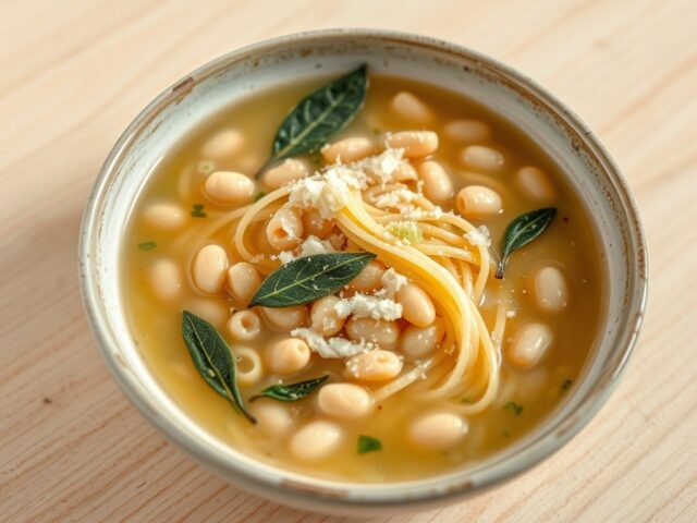 Bonensoep met pasta (zuppa con fagioli)
