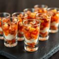 Borrelglaasje paprika- kaas- spekjes