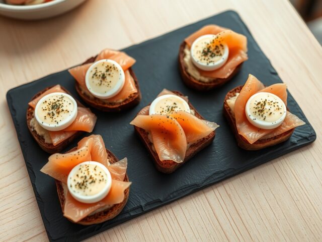 Borrelhapje met zalm