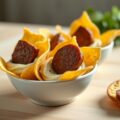 Borrelhapje van chips, apart maar wel lekker!