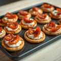 Borrelpizza’s met gekonfijte tomaat en kaas