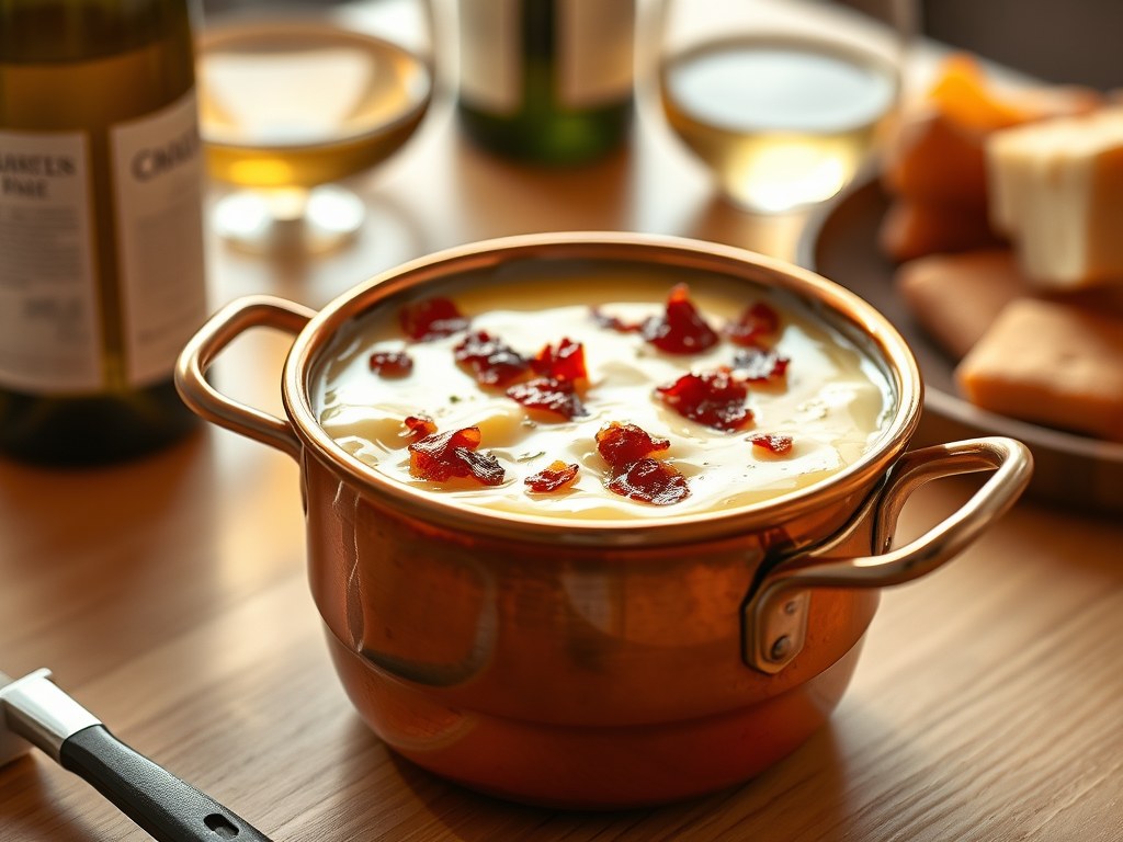 Boursin’s kaasfondue, AI-gegenereerde illustratie