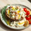 Brandade met schelvis en gerookte forel
