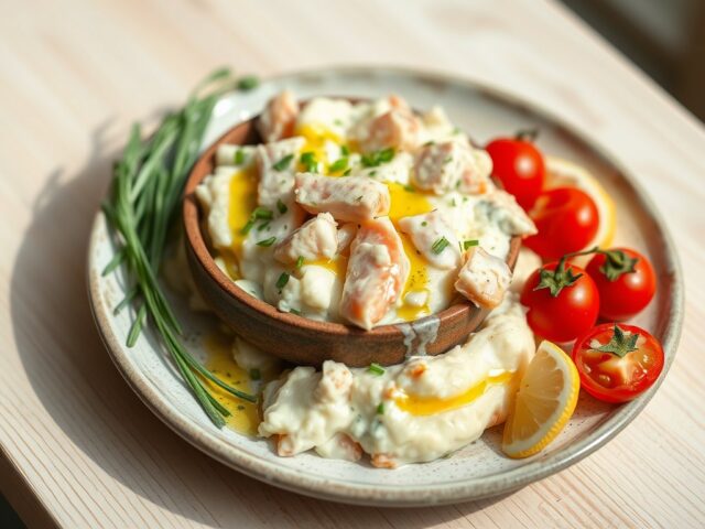 Brandade met schelvis en gerookte forel