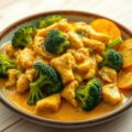 Broccoli met kipkerrieragout