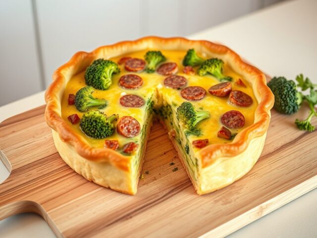 Broccoli-rookworst-quiche