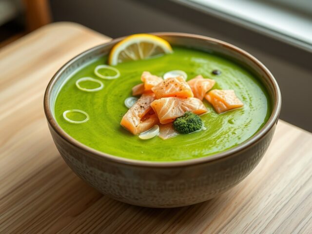 Broccolisoep met zalm