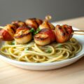 Brochettes van sint-jacobsschelpen