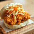 Broodje kibbeling met wortelsla