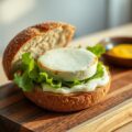 Broodje met warme geitenkaas