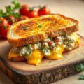 Broodje tonijn met ei en gesmolten kaas (tuna melt)