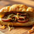 Broodje zuurkool met worst