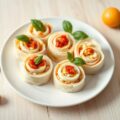 Broodrolletjes met ei en basilicum