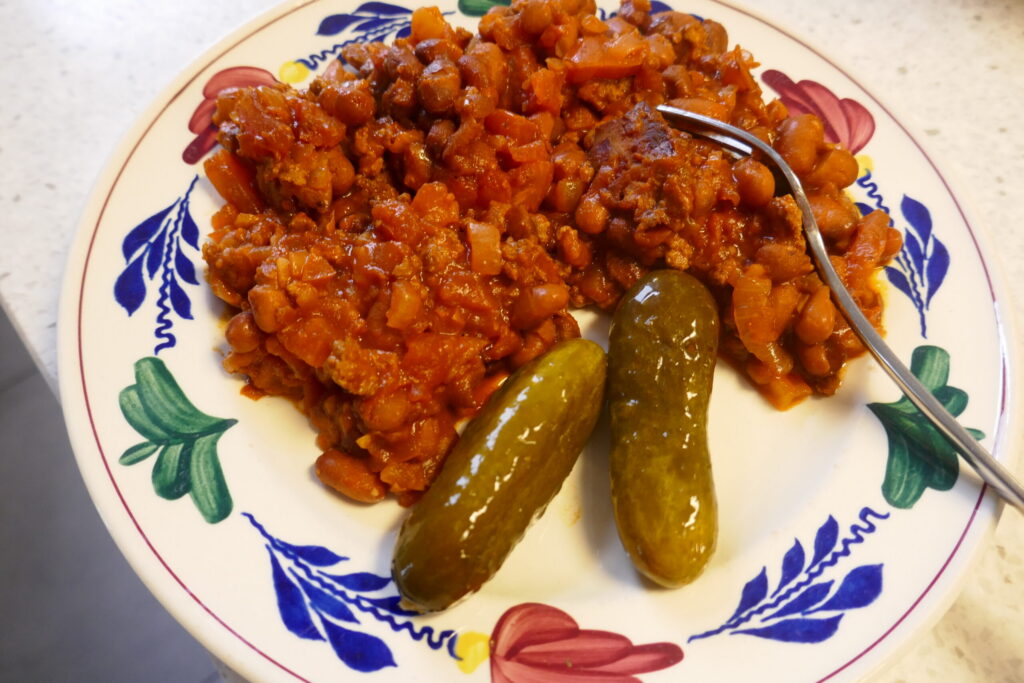 Bruine Bonen Slowcooker Stoof met Gehakt en Tomaat