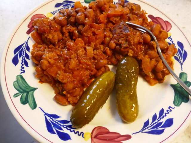 Bruine Bonen Slowcooker Stoof met Gehakt en Tomaat