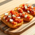 Bruschetta met tomaat en mozzarella