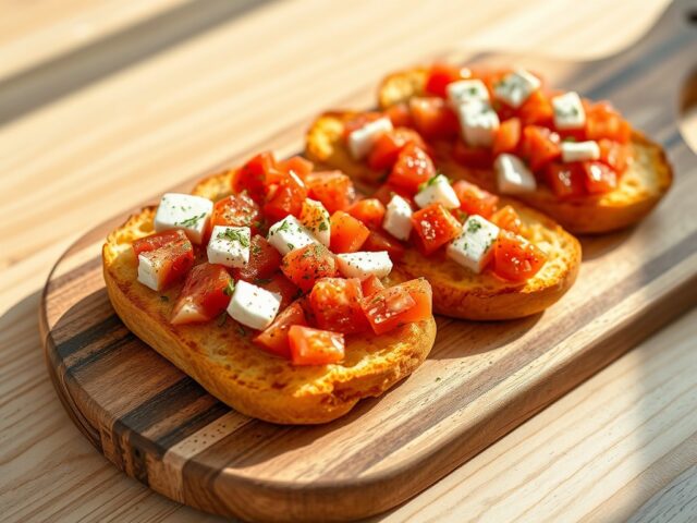 Bruschetta met tomaat en mozzarella