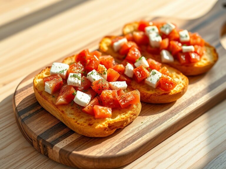 Bruschetta met tomaat en mozzarella
