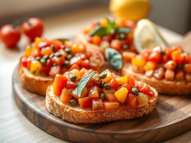 Bruschetta met toscaanse tomatensalade