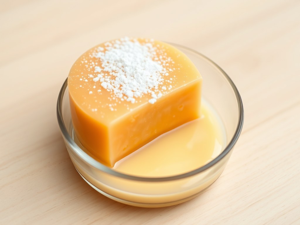 Budino di melone con crema di limone, AI-gegenereerde illustratie