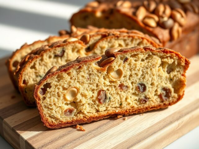 Cake van Brebiou en hazelnoten