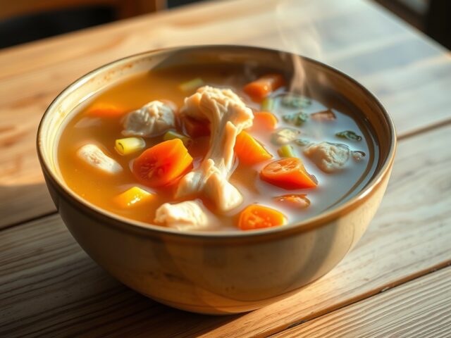 Camping koken: kippensoep